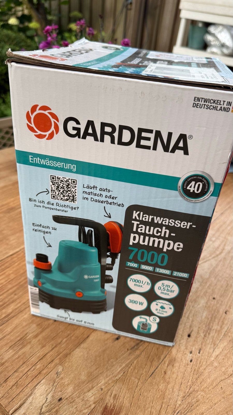 Gardena dompelpomp 7000, Tuin en Terras, Waterpompen, Ophalen, Zo goed als nieuw, Dompelpomp