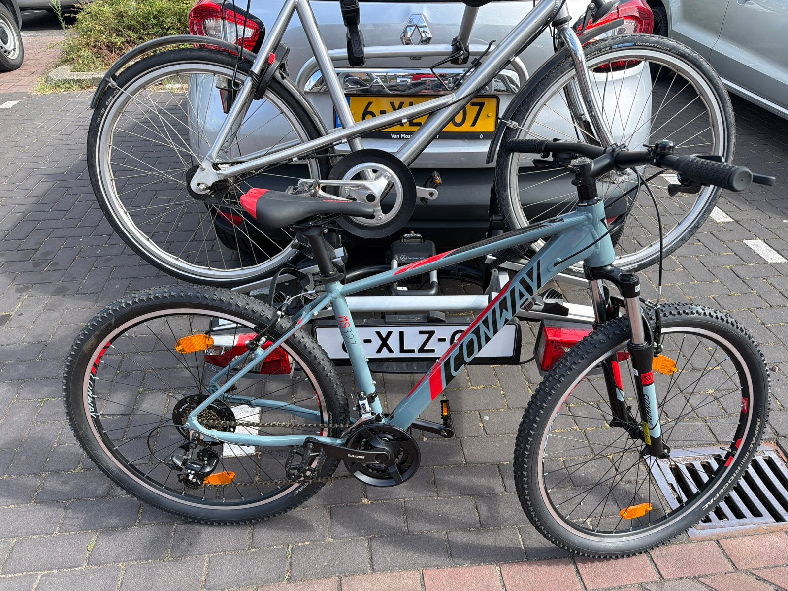 Conway Mountainbike 27,5 inch grijs/rood - Maat M, Fietsen en Brommers, Heren, 49 tot 53 cm, Nijverheidscentrum 44, Conway