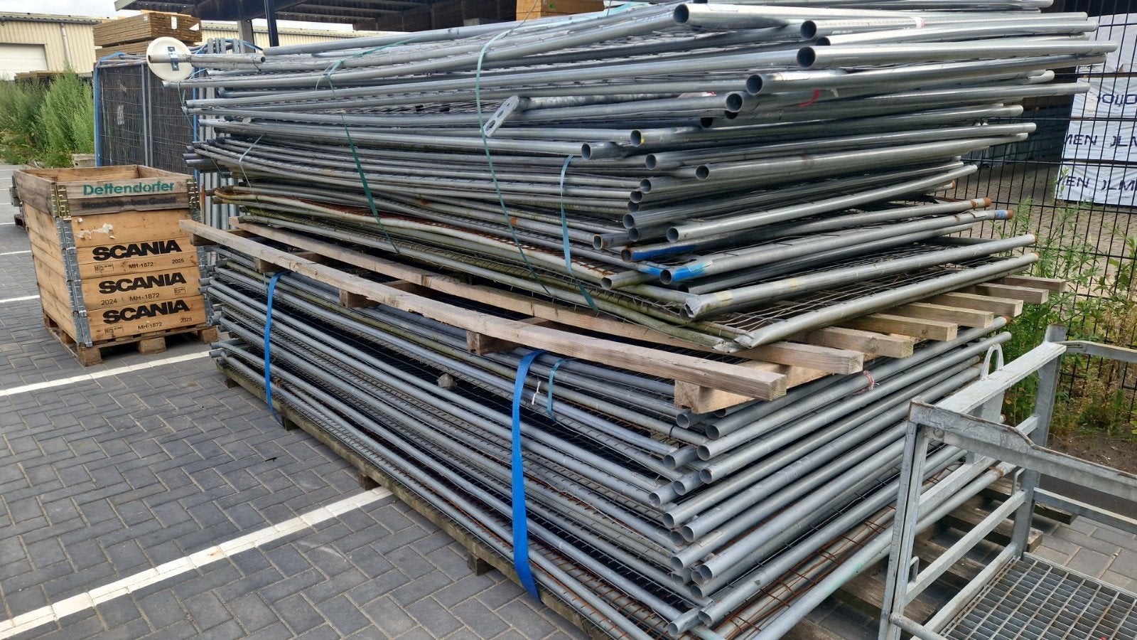 Bouwhekken (83 stuks) met blokken en beugels, Ophalen of Verzenden, Gebruikt, Overige typen