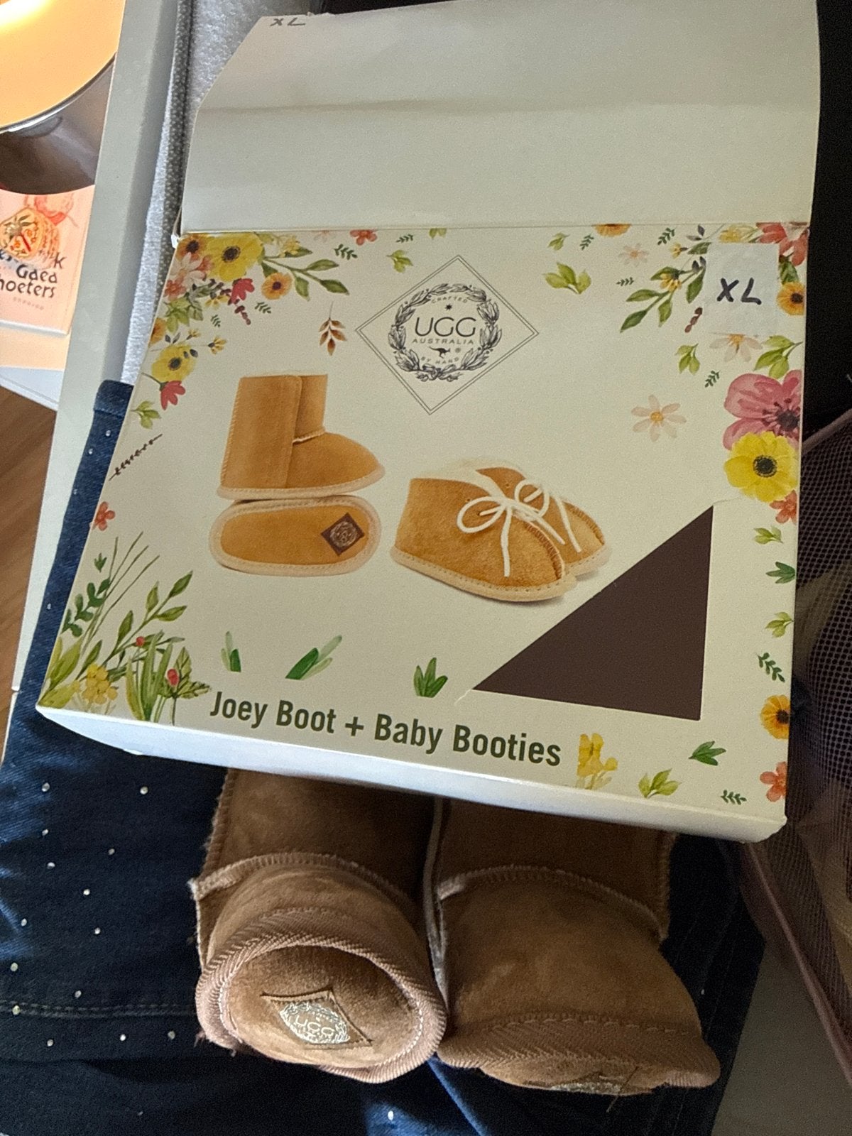UGG Joey Boot + Baby Booties - Maat XL, Ophalen, Zo goed als nieuw, Jongetje of Meisje, Laarsjes