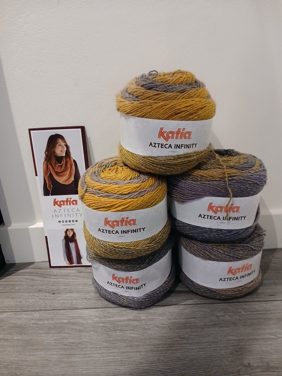 Katia Azteca Infinity Wol - 5 bollen (53% wol), Ophalen of Verzenden, Nieuw, Breien of Haken, Wol of Garen