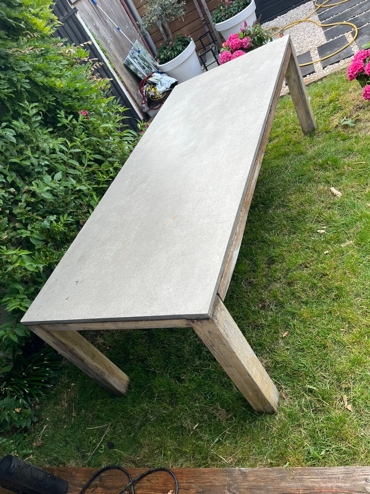 Grote tuintafel 240 x 100, Tuin en Terras, Tuintafels, Ophalen, Gebruikt, Rechthoekig