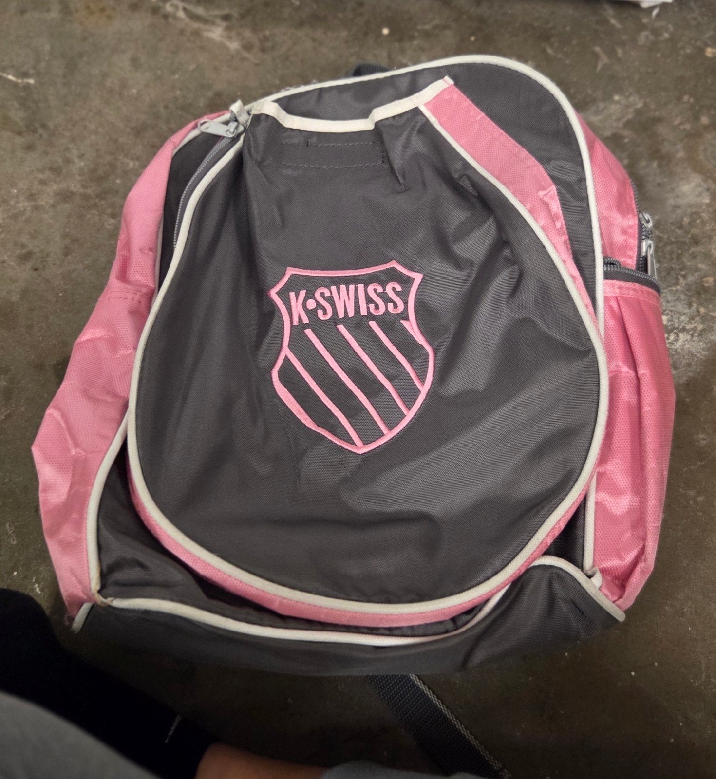 K-Swiss rugzak roze/grijs - Zo goed als nieuw, Gebruikt, Minder dan 25 cm, 30 tot 45 cm, Ophalen