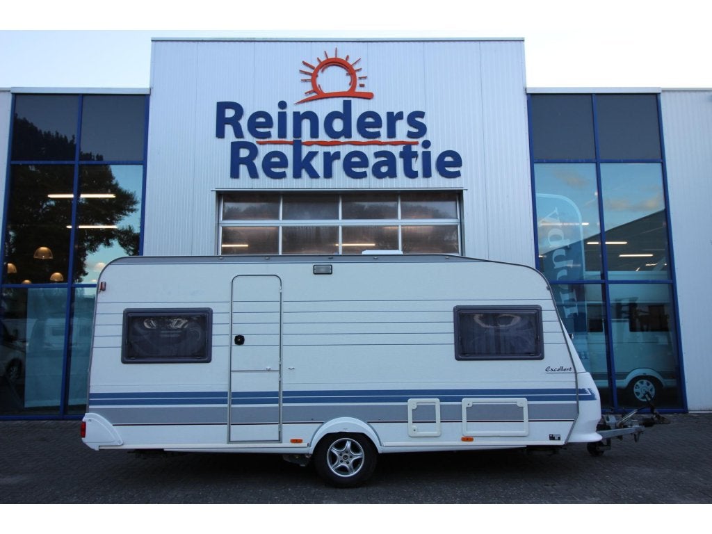 Hobby Excellent 495 UB Mover, Thule luifel, Accu, Rondzit, Hobby, Dwarsbed, Schokbreker