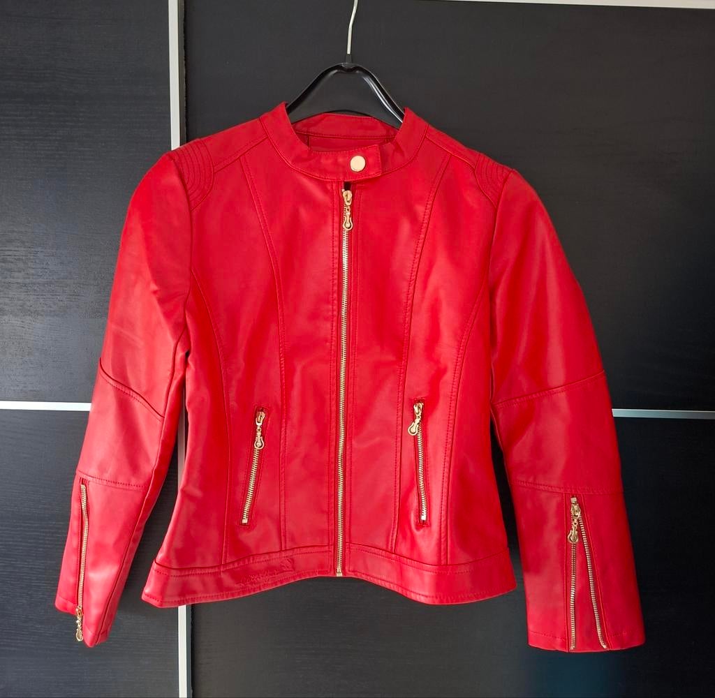 "Leren" jack nieuw!, Ophalen of Verzenden, Nieuw, Maat 38/40 (M), Rood