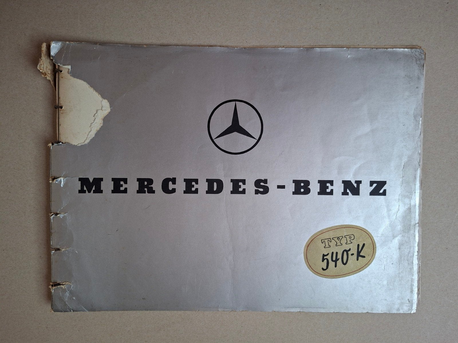 Mercedes-Benz Brochure: Type 540 K & 500 (vintage), Ophalen of Verzenden, Gelezen, Mercedes, Mercedes-Benz AG