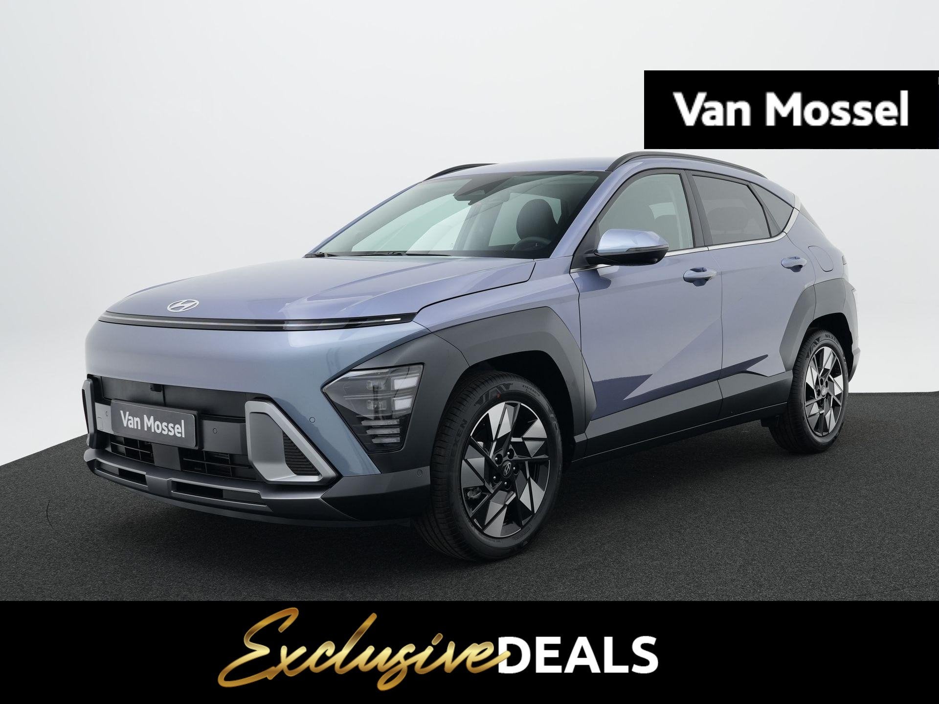 Hyundai Kona 1.6 GDI HEV Premium | Lederen bekleding | Stoel, 137 pk, Met garantie (alle), Blauw, Leder