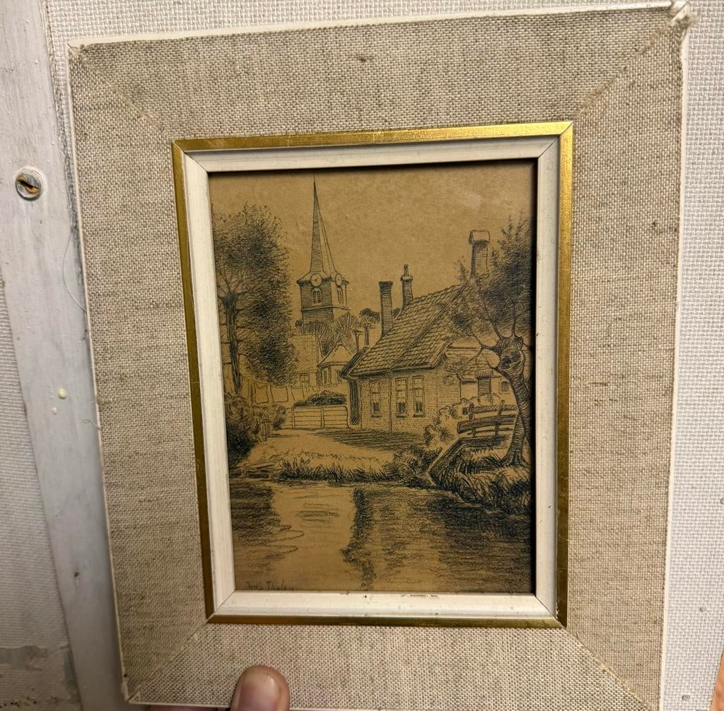 Willem Bastiaan Tholen - Landschap met water, Ophalen of Verzenden