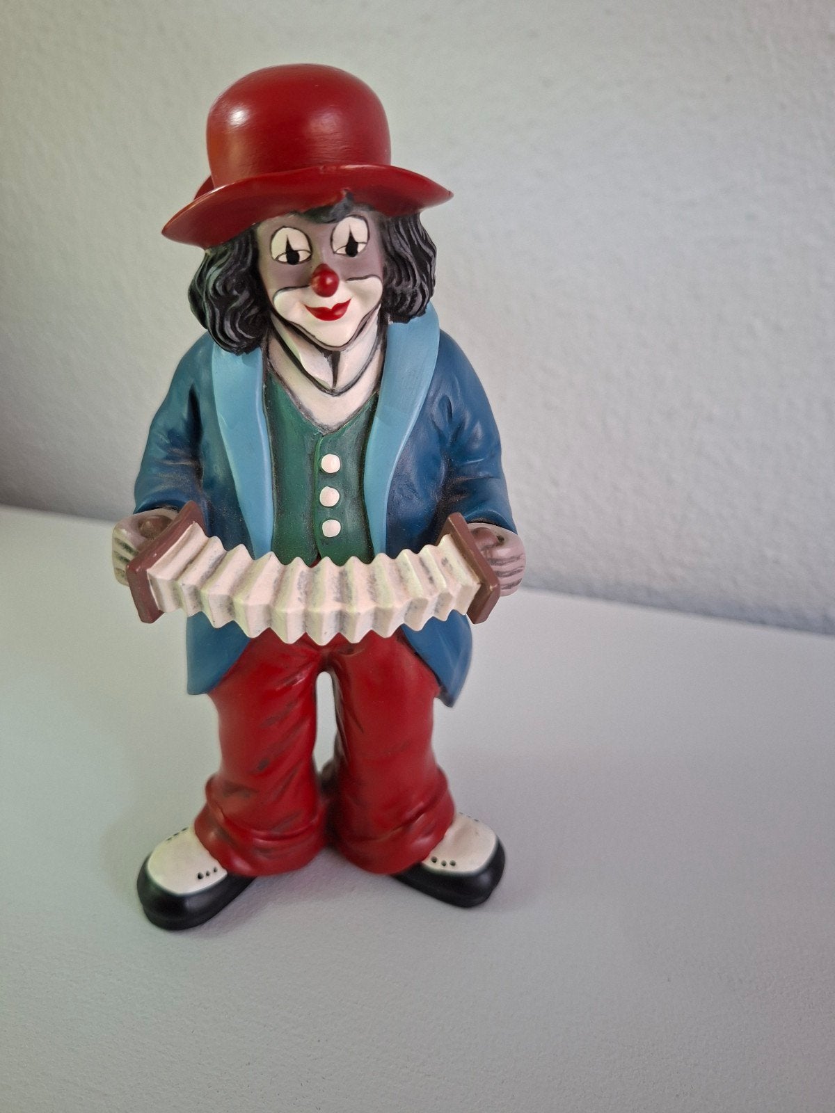Vintage Clown Beeldje met Accordeon - Gilde Handwerk, Ophalen, Gebruikt