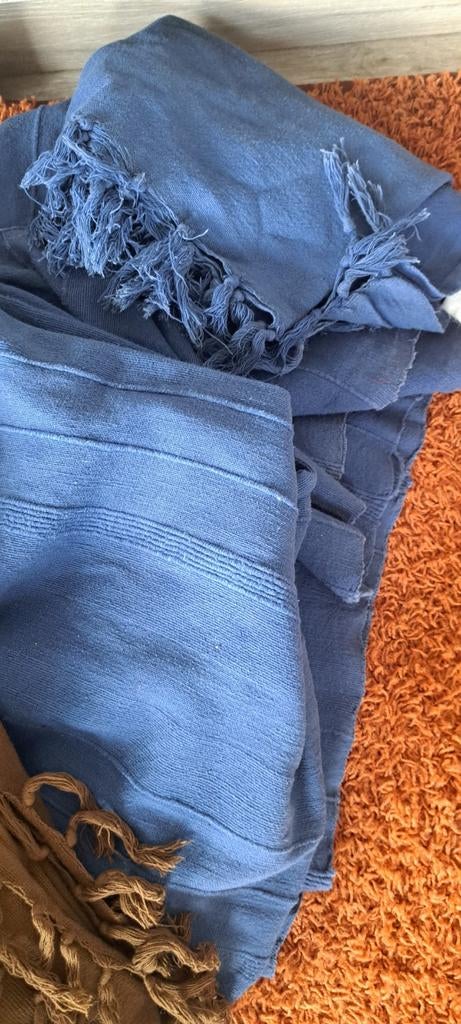 Grand foullard blauw Zwaar katoen Xenos, Ophalen of Verzenden