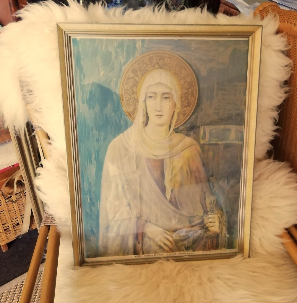 Lijst met afbeelding van Sainte Claire d'Assise religie, Ophalen of Verzenden