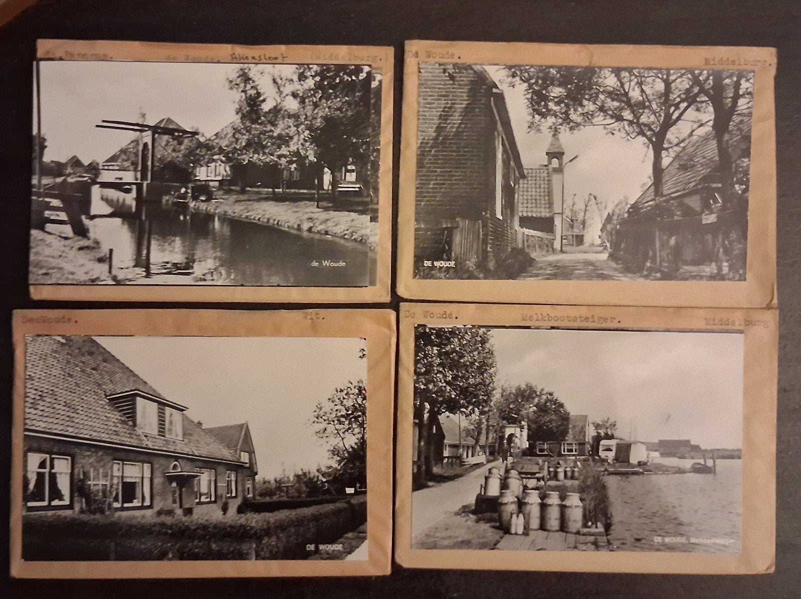 De Woude, 4 x glasplaat JosPe. (Akersloot/St. Pancras), Ophalen, 1960 tot 1980, Ongelopen, Noord-Holland