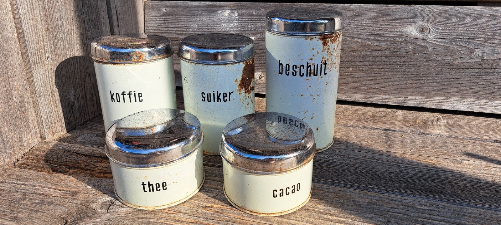 set blikken decoratie, Ophalen of Verzenden, Overige