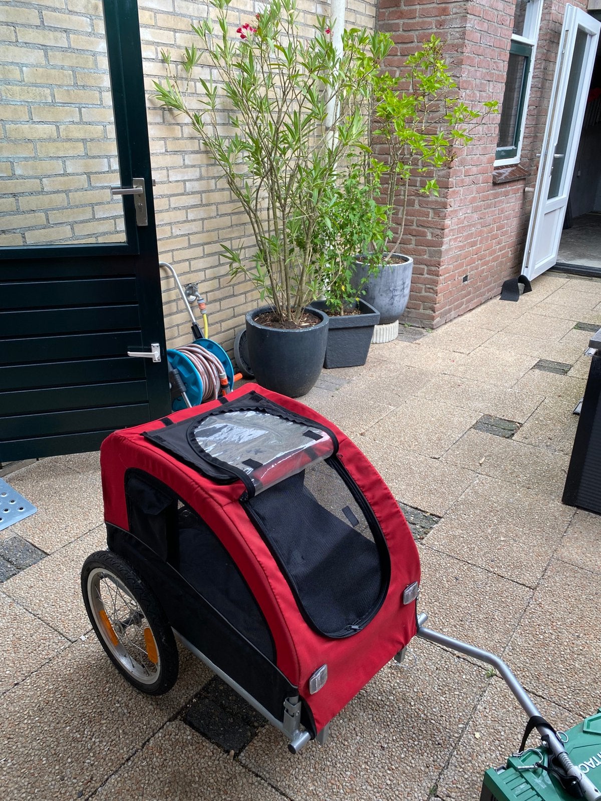 Honden fiets kar voor kleine hond tussen 3 tot 8 kg, Ophalen, Minder dan 20 kg, Opvouwbaar, Zo goed als nieuw