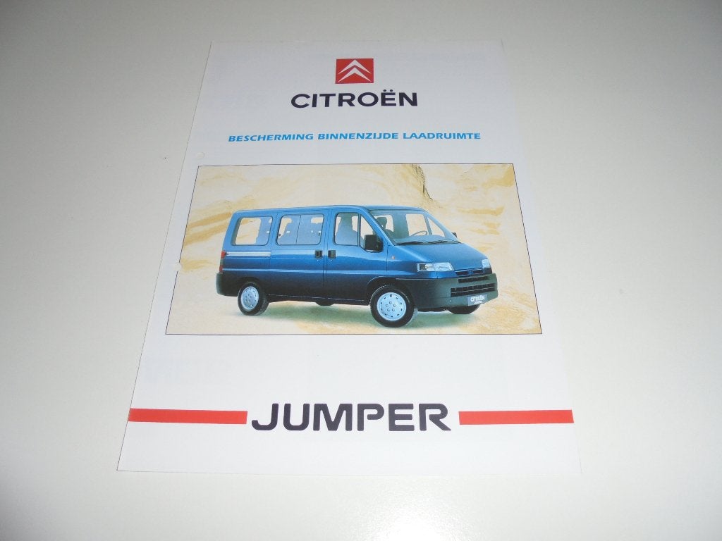brochure Citroen Jumper accessoires laadruimtebescherming, Ophalen of Verzenden, Nieuw, Citroën