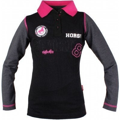 Zwart/roze/grijze Red Horse Beta polo maat 128 en S, Dieren en Toebehoren, Sierdetails, Red Horse, Nieuw, Ophalen of Verzenden