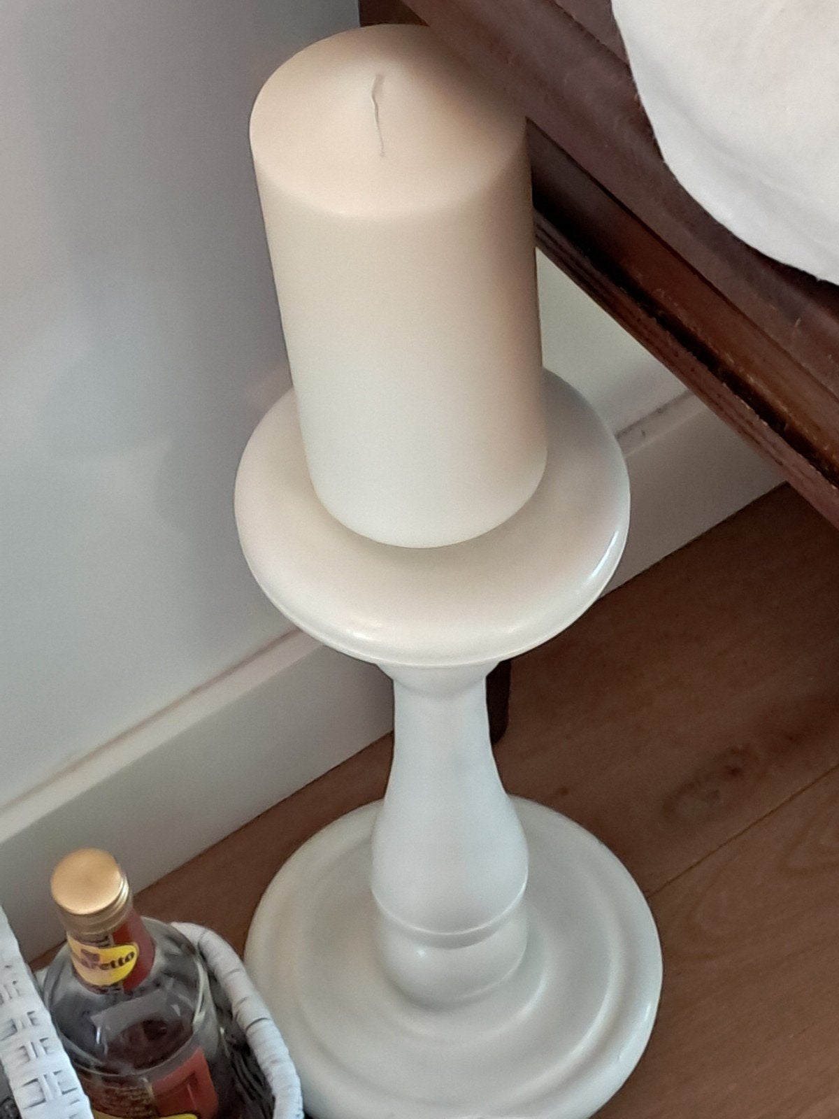 Witte eiken kandelaar, Ophalen, Wit, Nieuw, Kandelaar