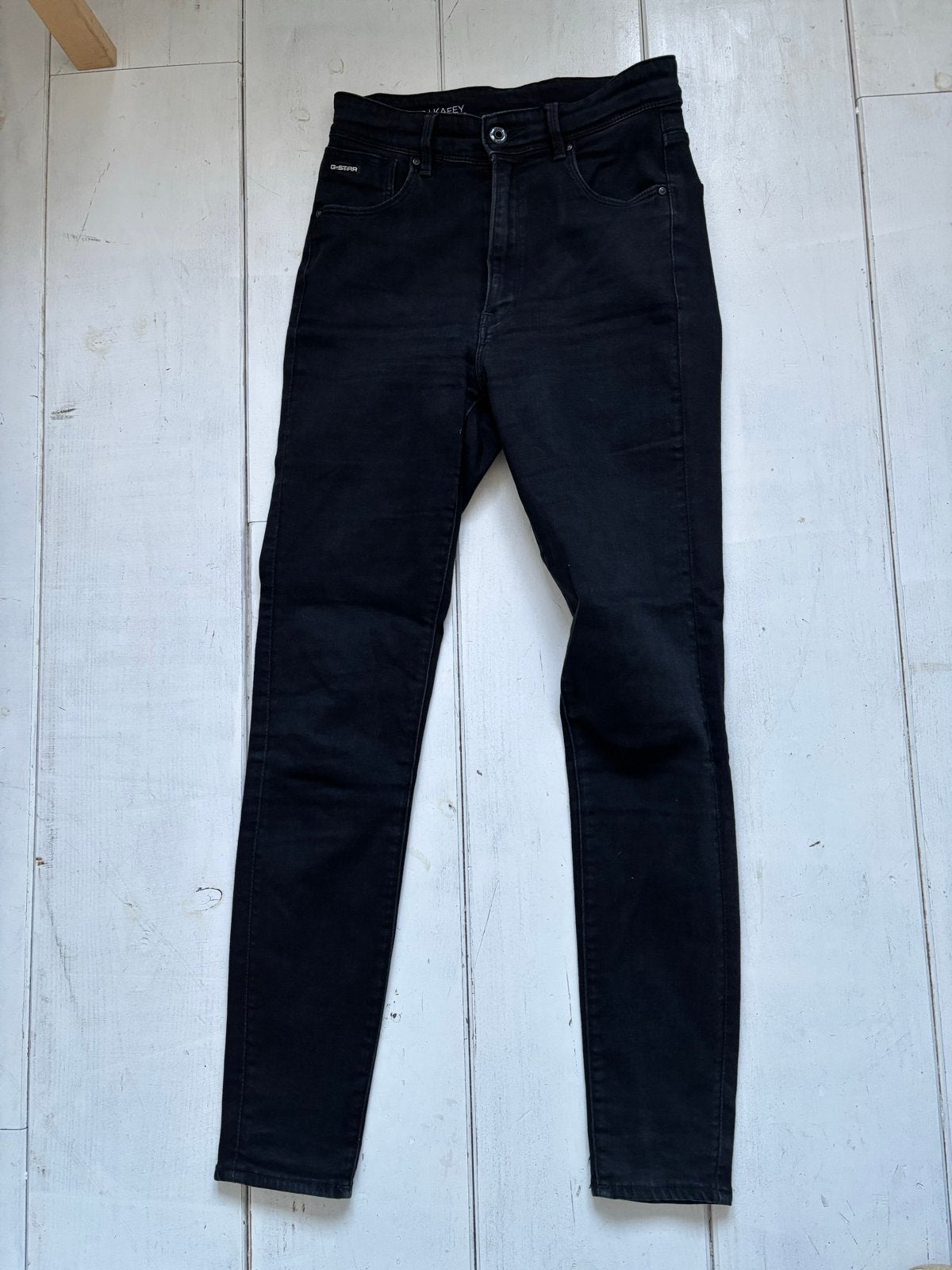 Zwarte G-Star Kafey Ultra High Skinny Jeans W25 L30, Ophalen of Verzenden, Gedragen, Zwart, W27 (confectie 34) of kleiner