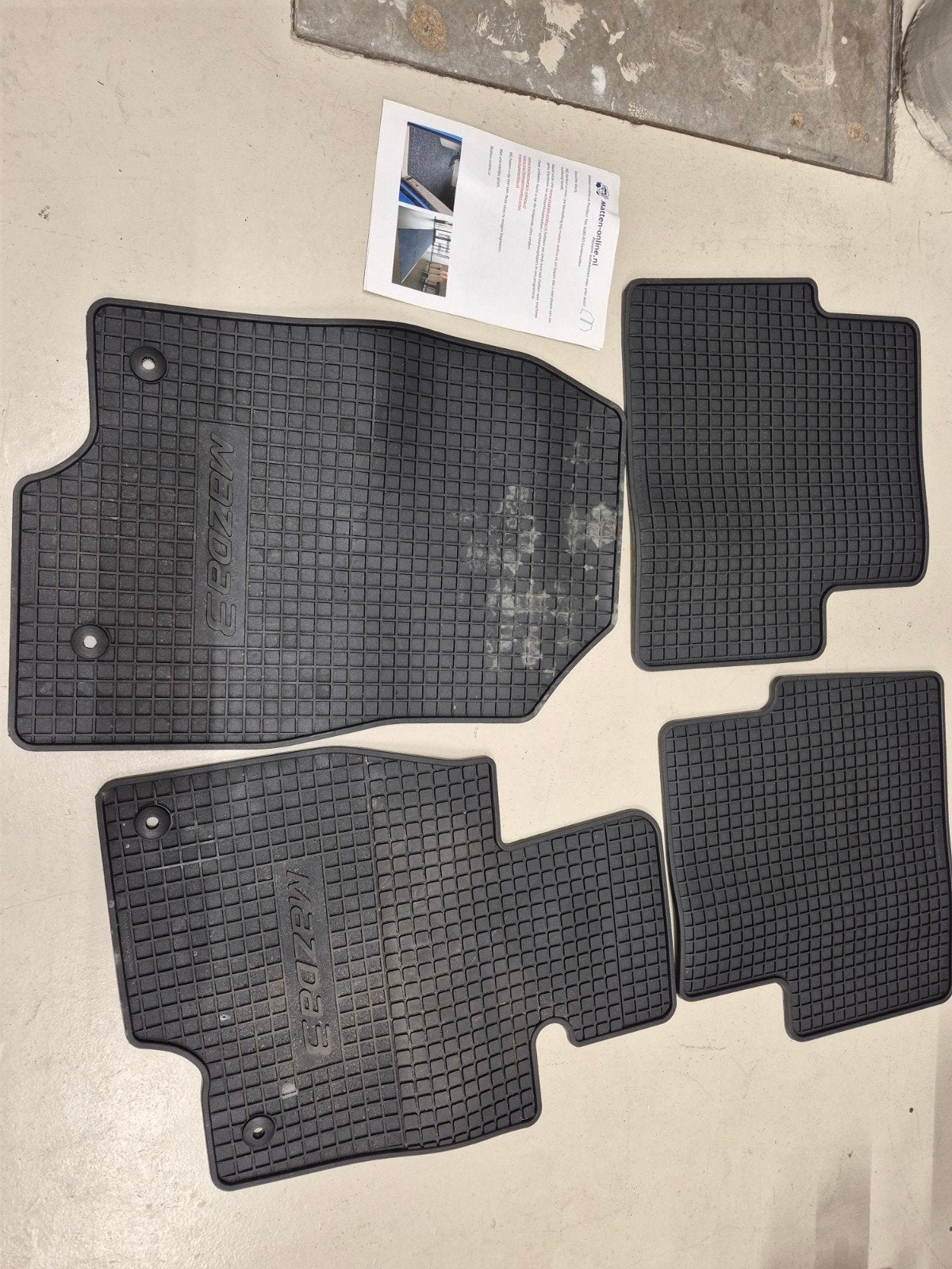Rubberen automatten voor Mazda 3, Auto diversen, Automatten, Ophalen of Verzenden, Gebruikt