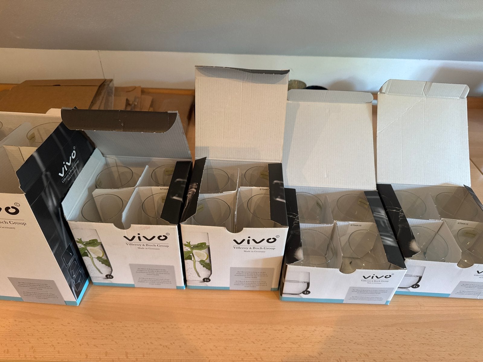 Vivo Villeroy & Boch Group glazen wijnglazen (set van 4), Overige typen, Ophalen, Nieuw, Glas