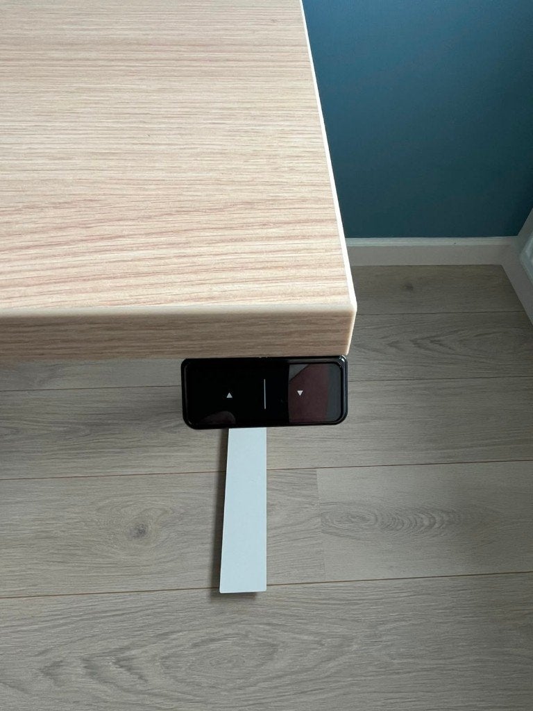 INOFEC elektrisch verstelbaar bureau 140x80 + bureaustoel, Ophalen, Zit-sta bureau, Metaal, Met wielen