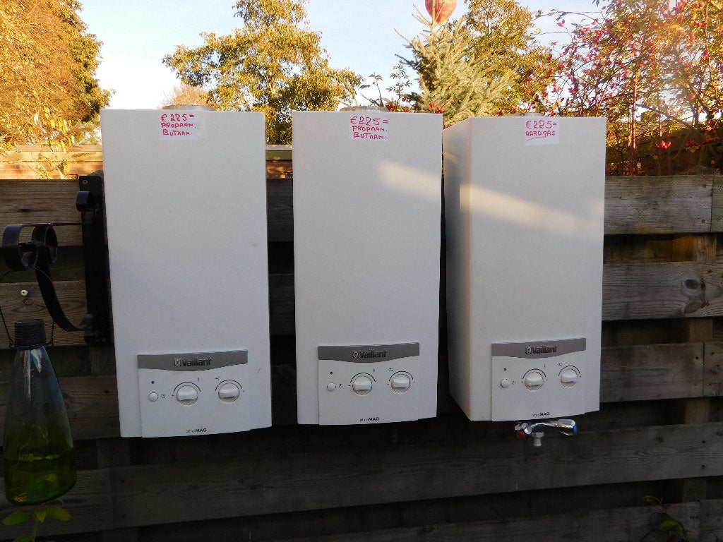 keuken-douche geisers zonder waakvlam van Vaillant, Ophalen of Verzenden, Zo goed als nieuw, Minder dan 20 liter, Propaan of Butaan
