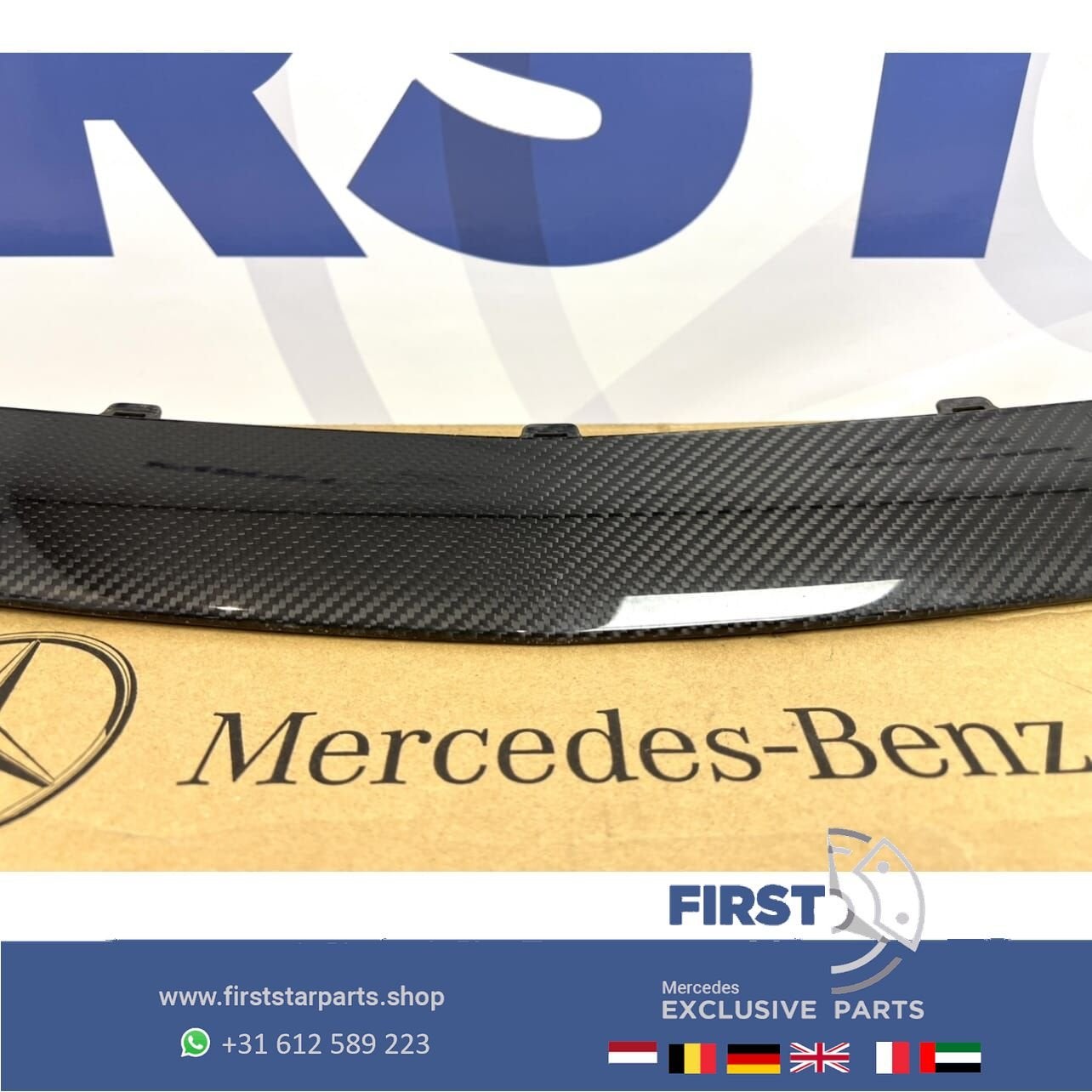 W213 E63 E63s AMG CARBON SPOILER LIP Voorbumper ORIGINELE bu, Gebruikt, -, Ophalen of Verzenden, -