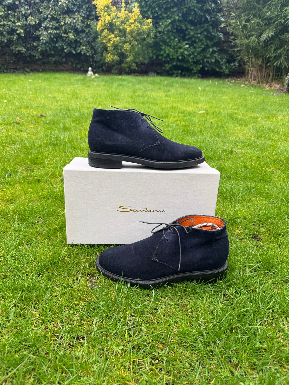 Santoni Desert Boots UK 6.5 / EU 40.5 - Nette Staat, Ophalen of Verzenden, Gedragen, Blauw, Boots