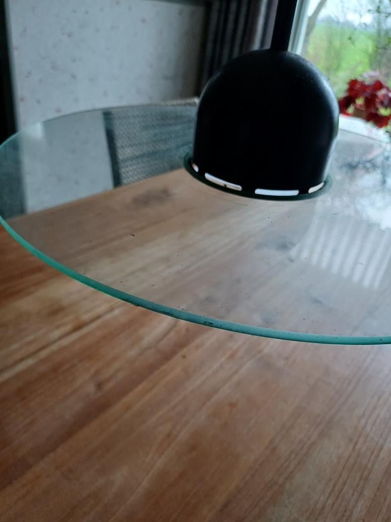 Hanglamp glazen plaat, Ophalen, Gebruikt, Glas