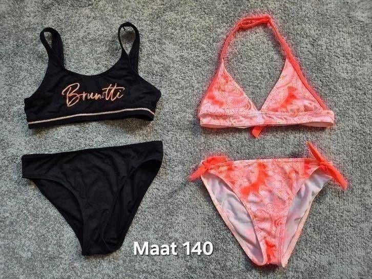 2 x bikini maat 140, Bikiniset, Meisje, Ophalen of Verzenden, Zo goed als nieuw