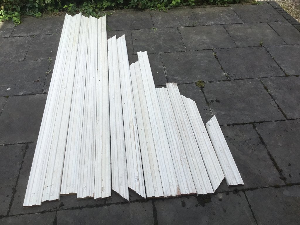 Deurlijst sierlijst Architraaf hardhout breed 9 cm dik 2 cm, Ophalen of Verzenden, Zo goed als nieuw, Overige materialen, Lijsten