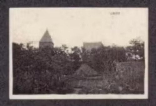 Vries Drenthe Fotokaart Dorpsgezicht Kerk 1932., Ophalen of Verzenden, 1920 tot 1940, Gelopen, Drenthe