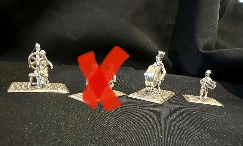 Verzilverde miniatuurtjes, Antiek en Kunst, Ophalen of Verzenden, Zilver
