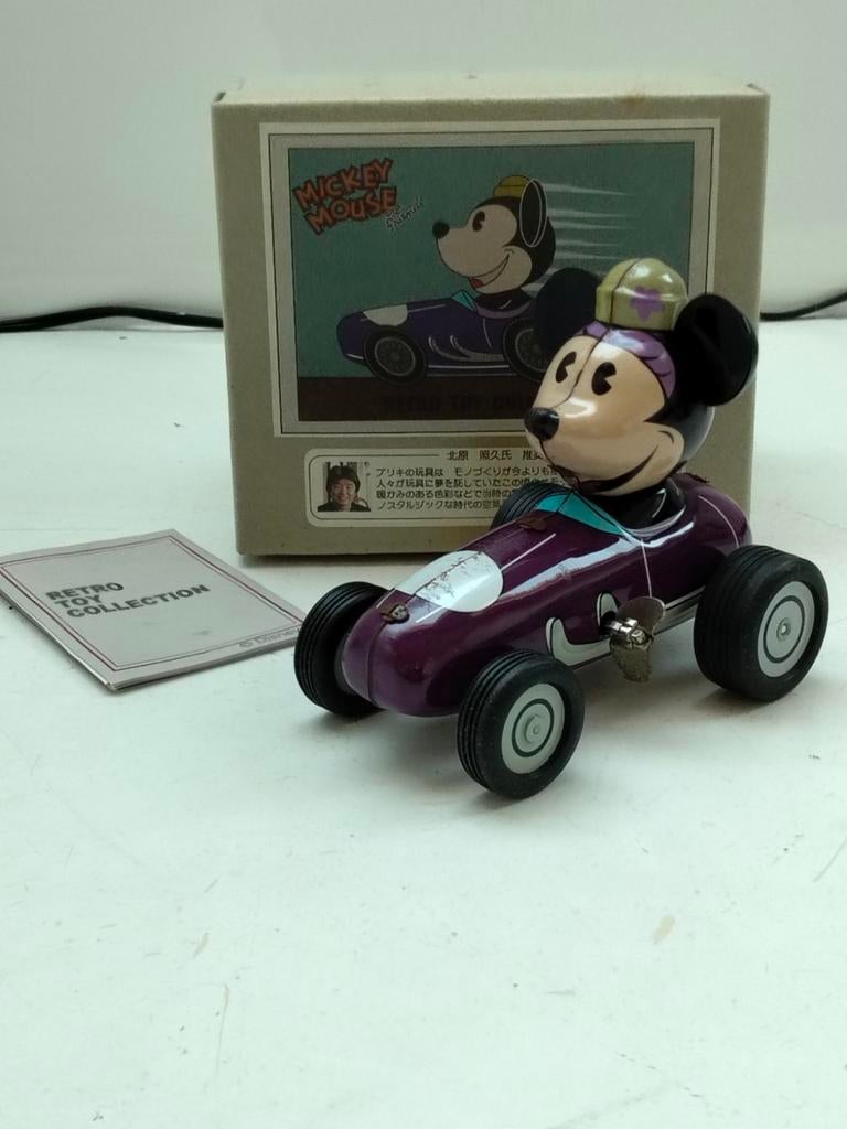 Blikken Disney Mickey Mouse raceauto uit Japan, Ophalen of Verzenden, Zo goed als nieuw
