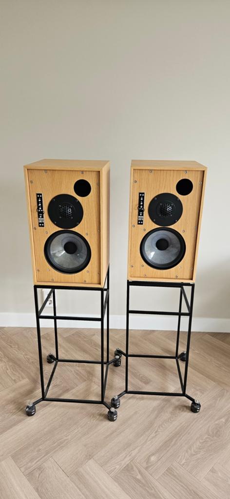 Graham LS5/9 inclusief stands, Audio, Tv en Foto, Luidsprekers, Zo goed als nieuw, 120 watt of meer, Front, Rear of Stereo speakers