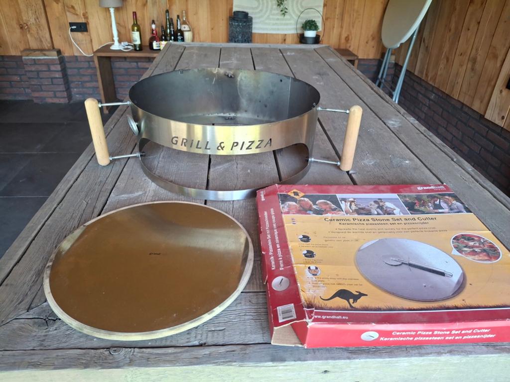 Grandhall Grill & Pizza oven met pizzasteen, Tuin en Terras, Pizzaovens, Ophalen of Verzenden, Gebruikt