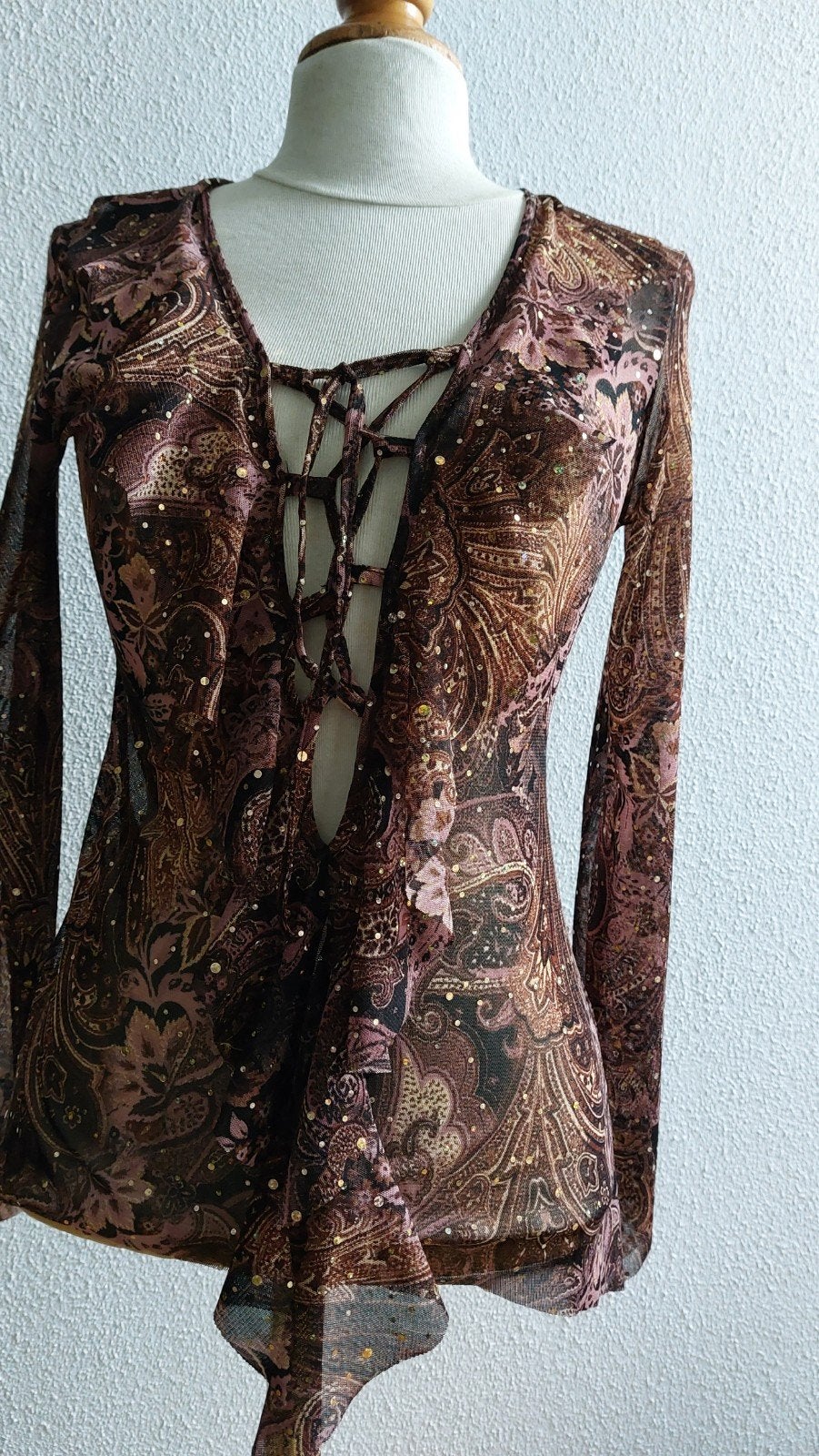 Top maat S., Kleding | Dames, Gelegenheidskleding, Overige typen, Bruin, Ophalen of Verzenden, Zo goed als nieuw