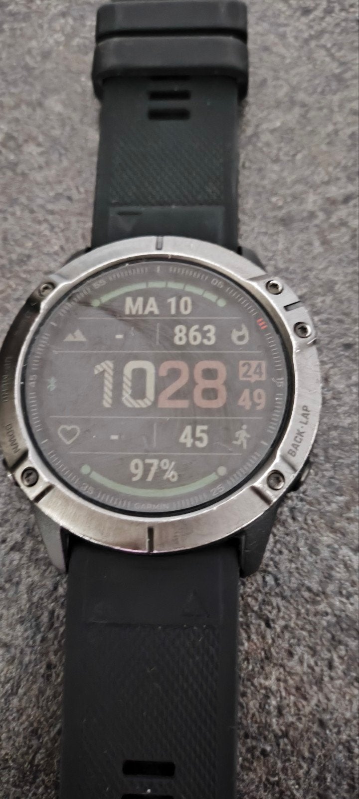 Garmin Fenix 6X Sapphire Multisport GPS Horloge, Zwart, Garmin, Ophalen of Verzenden, Zo goed als nieuw