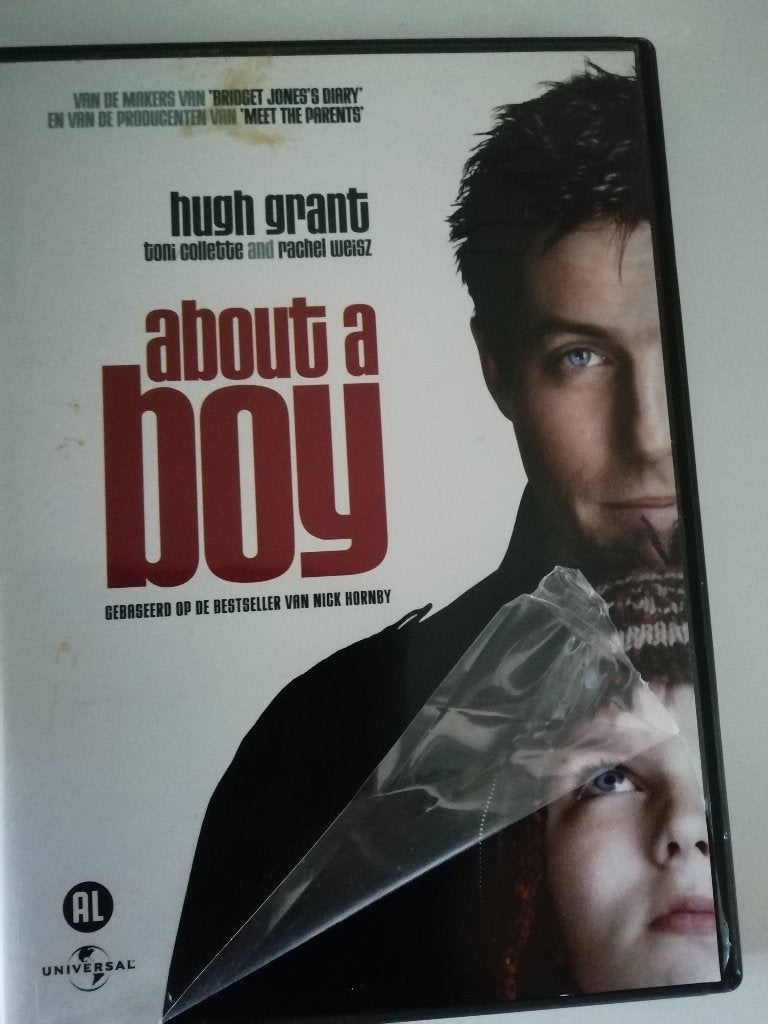 about a boy - hugh grant, Alle leeftijden, Ophalen of Verzenden, Zo goed als nieuw, Overige genres