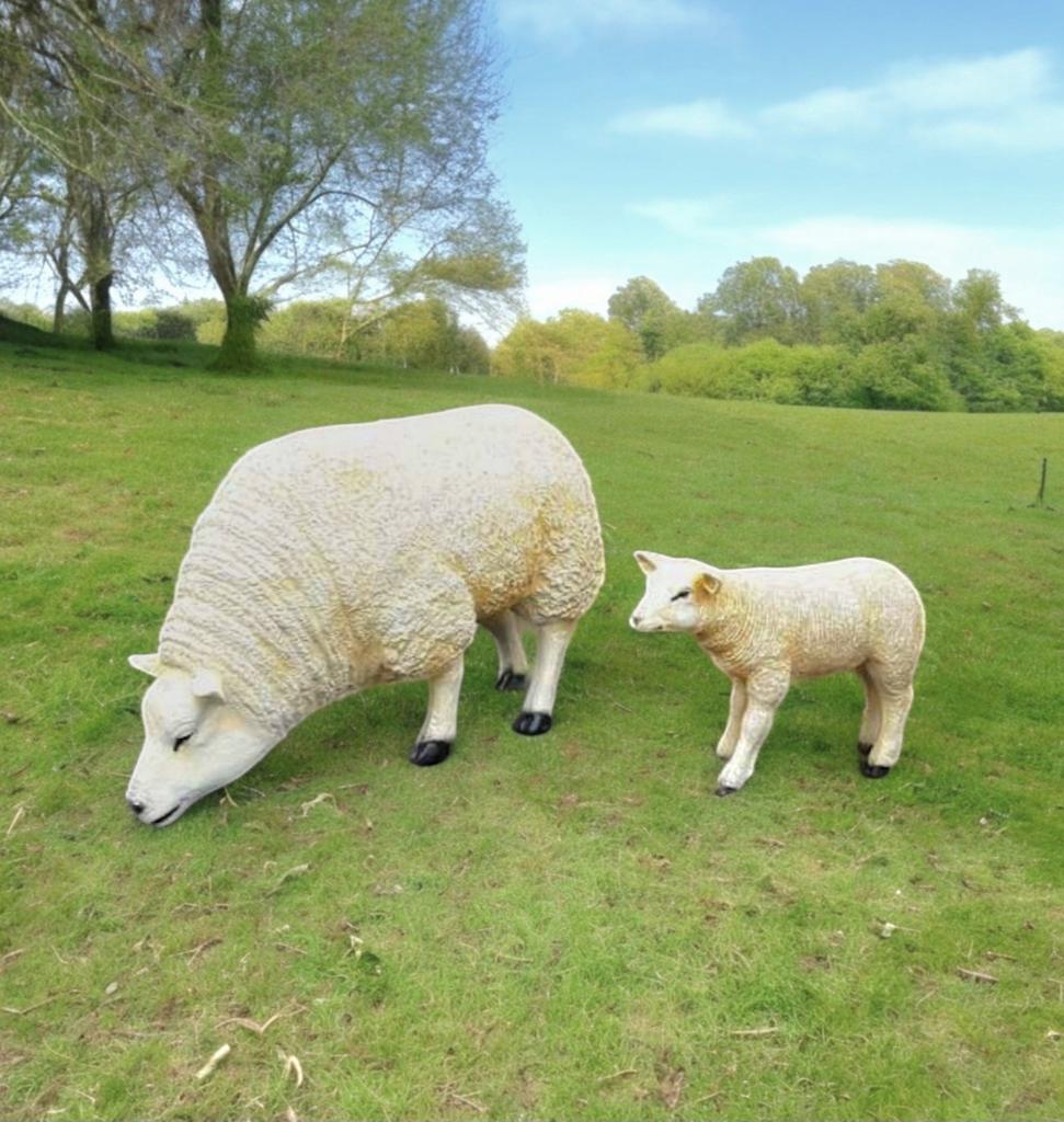 Schaap beeld geit, beeld varken, kalf, koe beeld, lammetje, Tuin en Terras, Tuinbeelden, Ophalen, Nieuw, Kunststof, Dierenbeeld