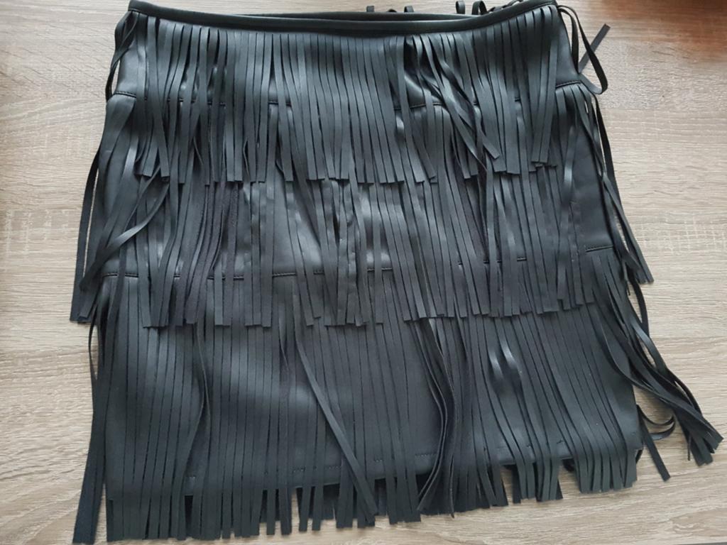 Zwart rokje met franjes, Kleding | Dames, Rokken, Zwart, Ophalen of Verzenden, Zo goed als nieuw, Maat 36 (S)