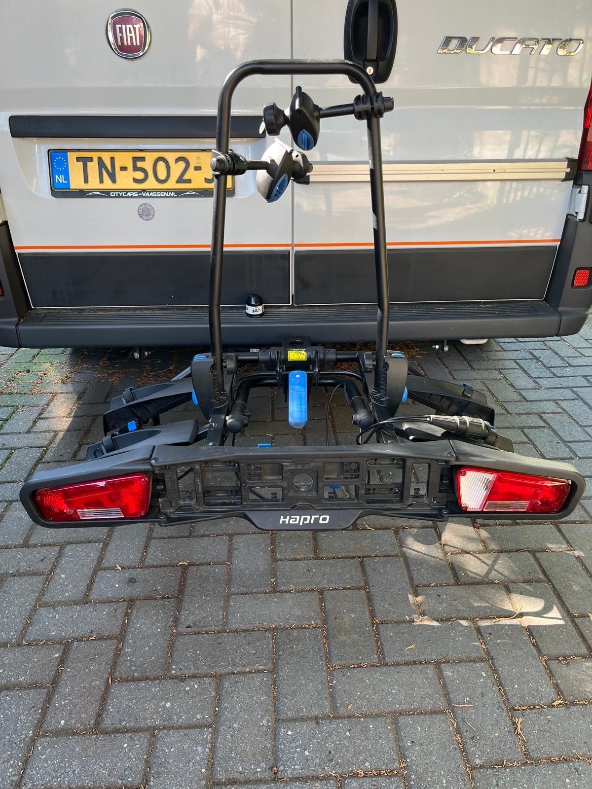 Hapro Atlas Premium II 13P trekhaak fietsendrager, Ophalen, Gebruikt, 2 fietsen, Trekhaakdrager