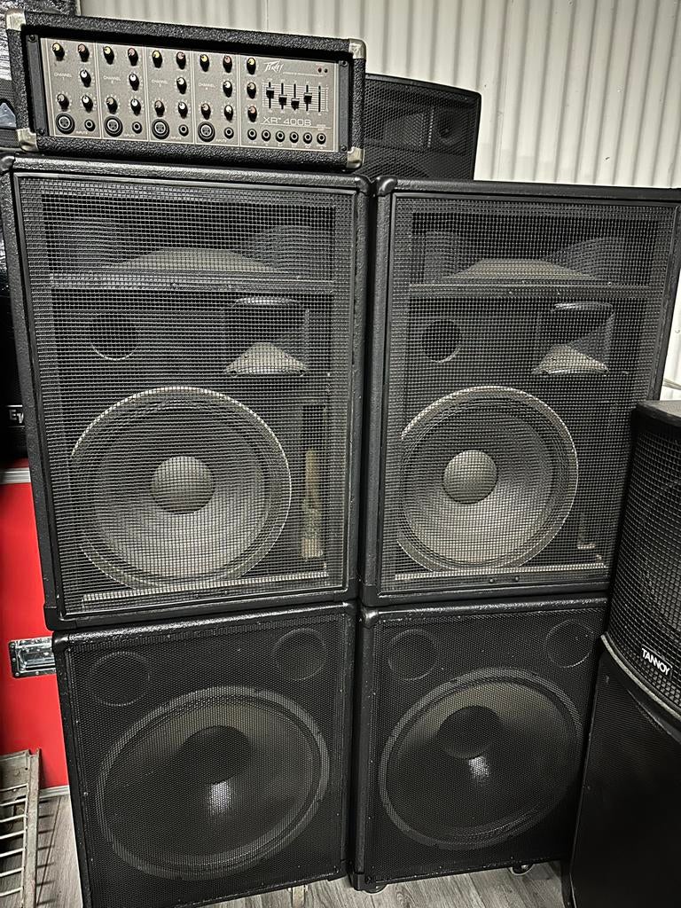 Compleet Pa set mixer/toppen/subs, Ophalen of Verzenden, Gebruikt, P.A.