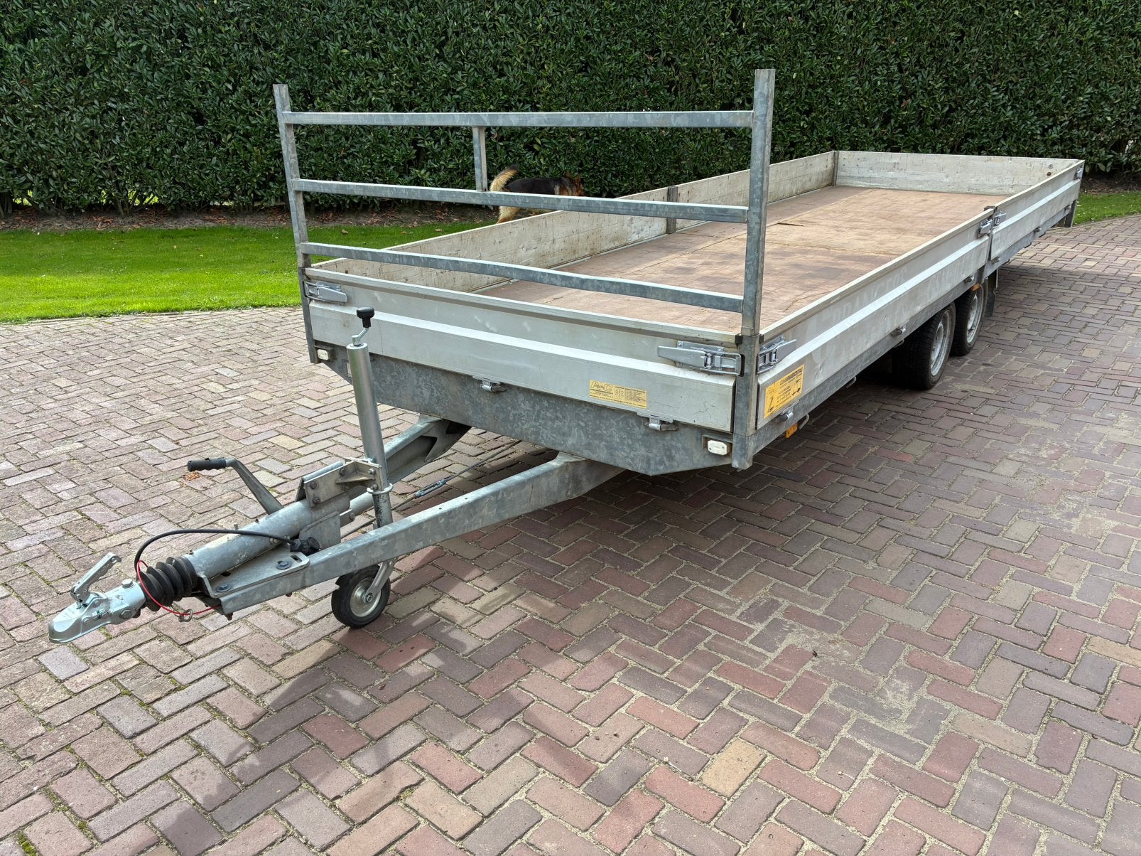Hapert plateau aanhanger 600x200cm 3ton, Auto diversen, Ophalen of Verzenden, Gebruikt