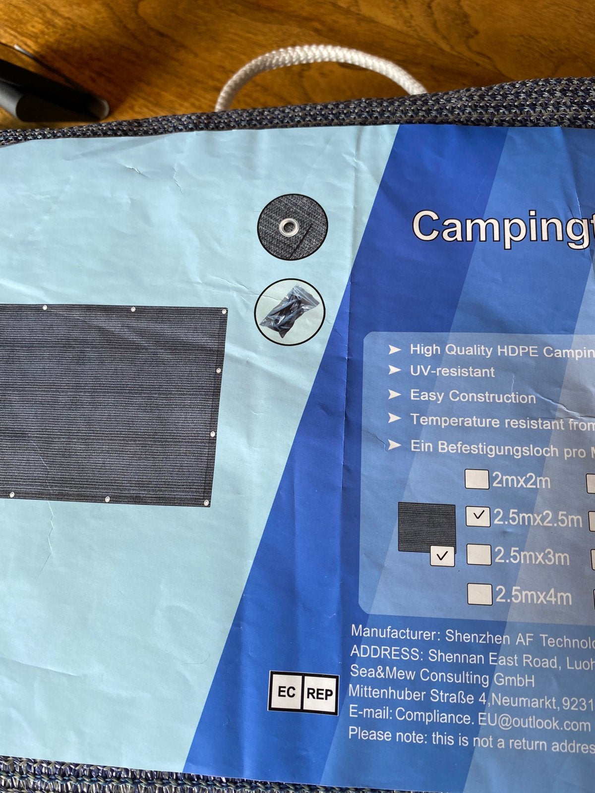 Tent tapijt, Ophalen, Nieuw