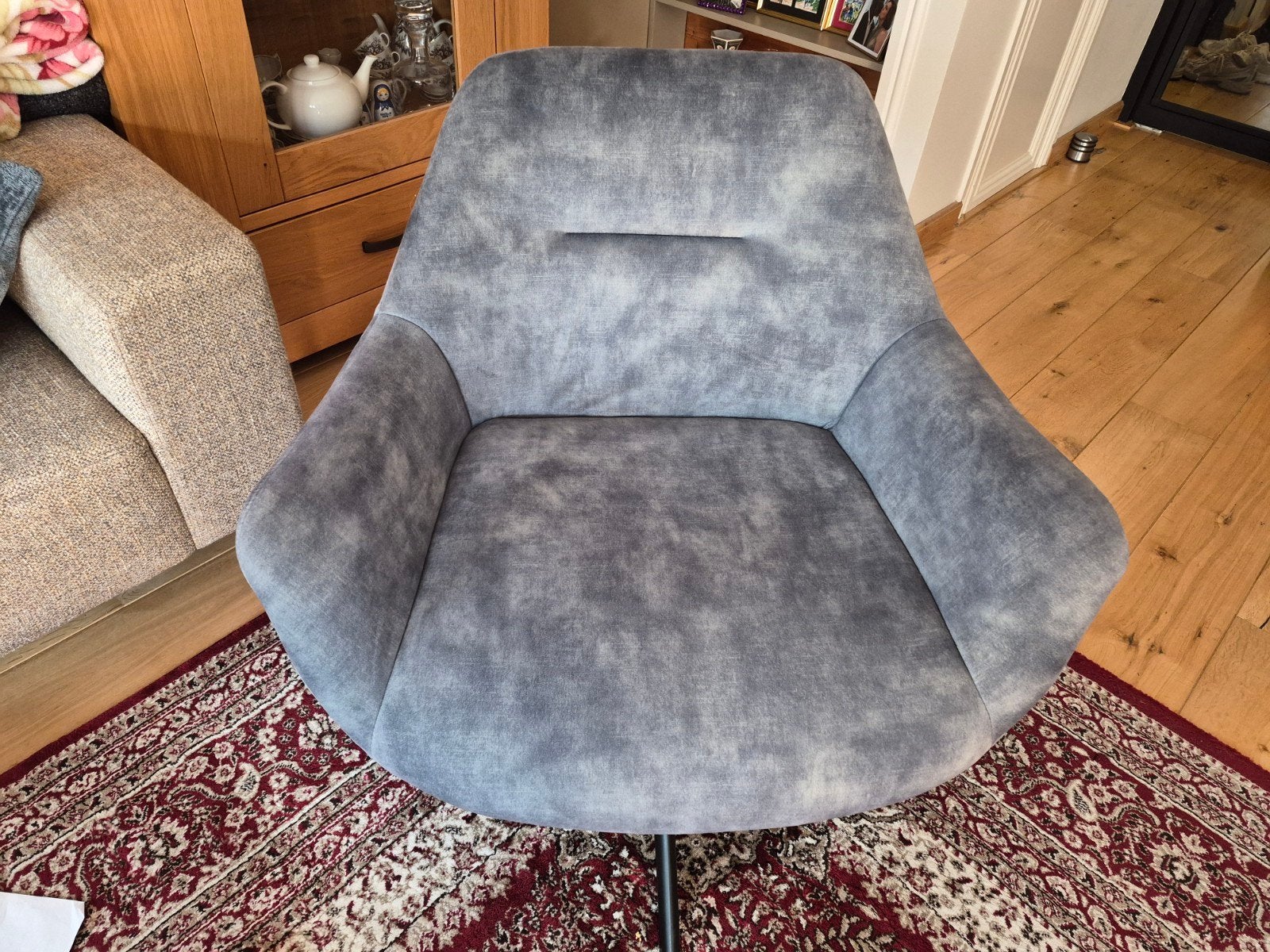 Fauteuil, Ophalen, 75 tot 100 cm, Zo goed als nieuw, Stof