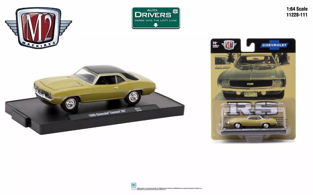 1969 Chevrolet Camaro RS van M2 1/64 R111, Ophalen of Verzenden, Nieuw, Auto