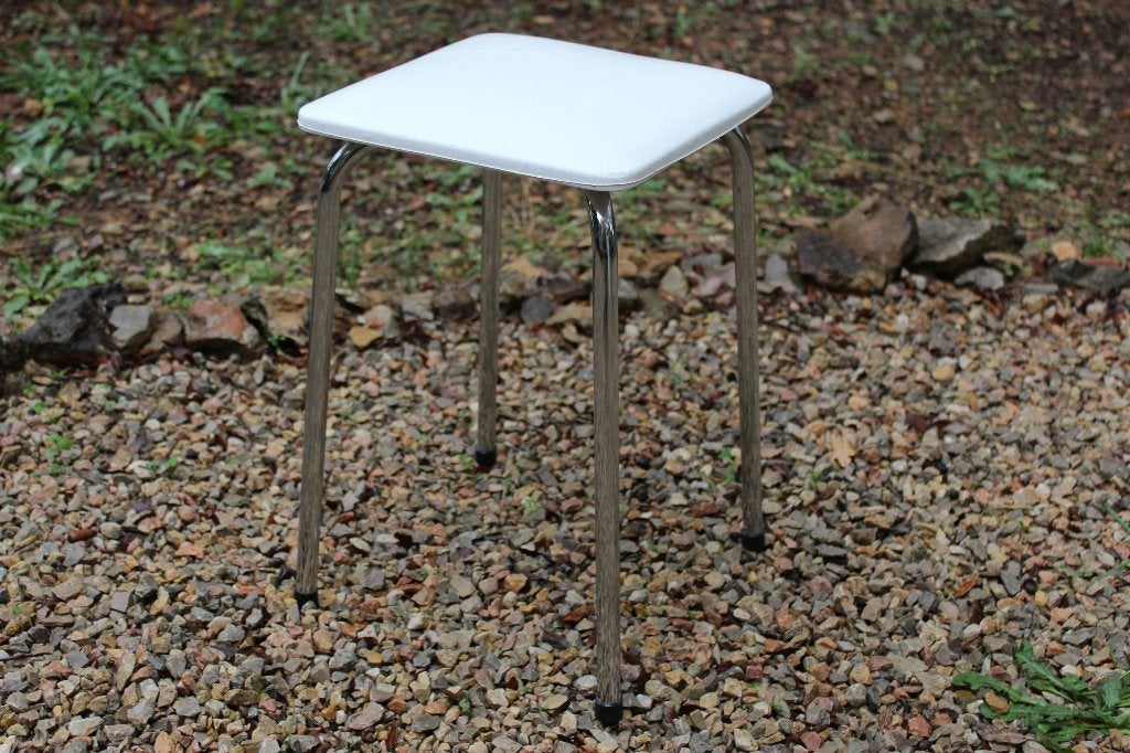 Brocante - Witte Retro kruk!, Ophalen of Verzenden, Gebruikt, Overige materialen