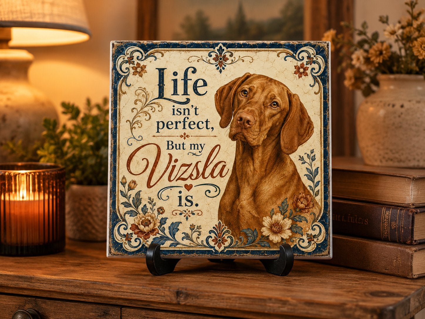 Life isn’t perfect, But my Vizsla is - Kleine Vizsla tegel, Ophalen of Verzenden, Nieuw