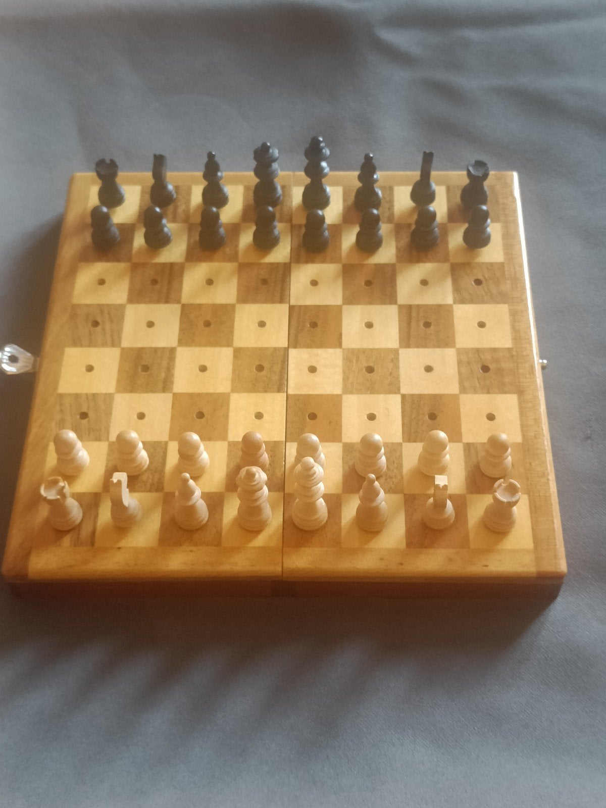Houten Reis Schaakspel - Compact en Compleet, Hobby en Vrije tijd, Gezelschapsspellen | Bordspellen, Een of twee spelers, Ophalen of Verzenden